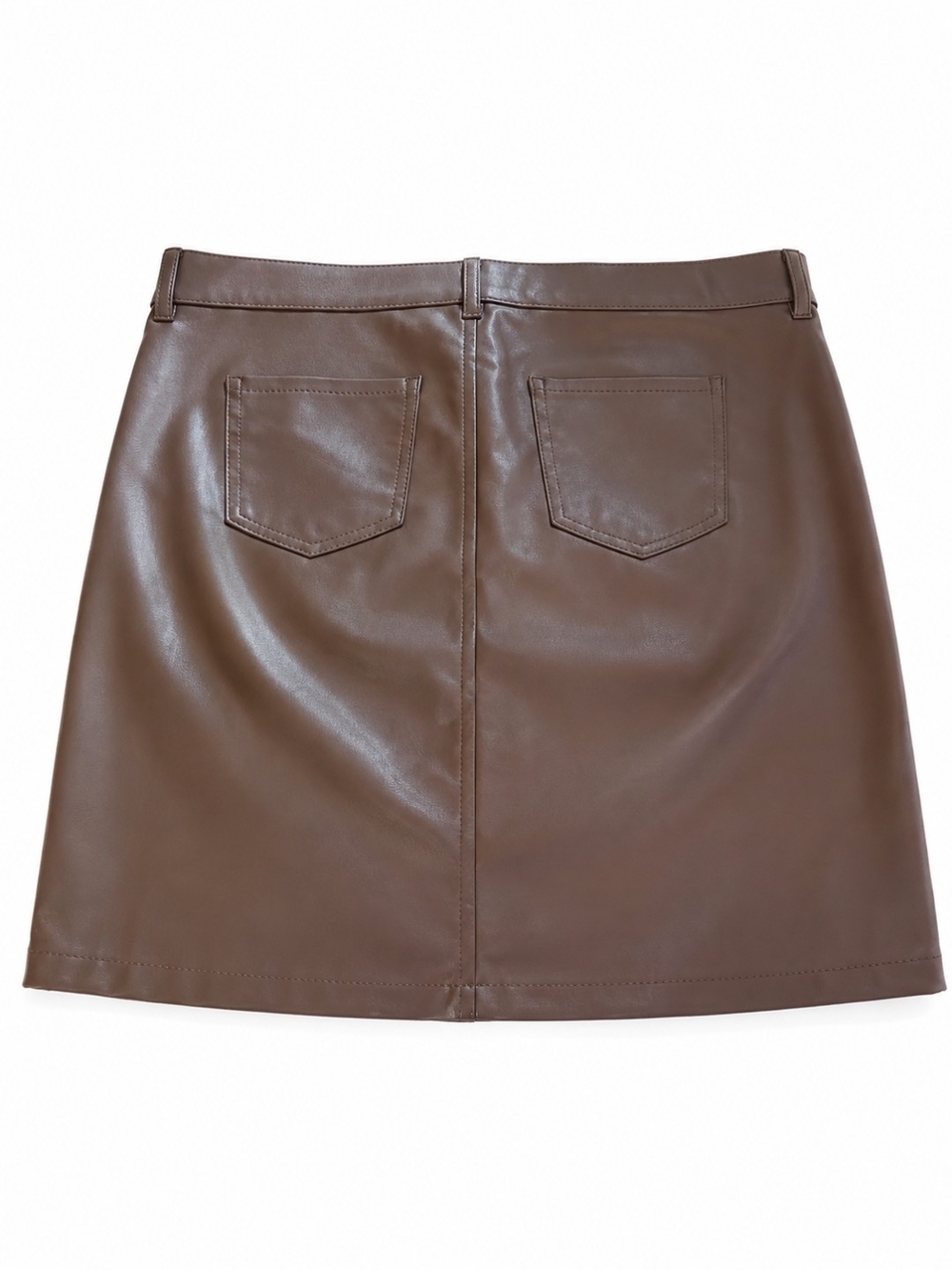 Torrid Size 14 Taupe Brown Faux Leather Mini Skirt NWT - Picture 4 of 6